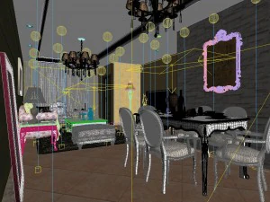 the living room is 1824 3D Model