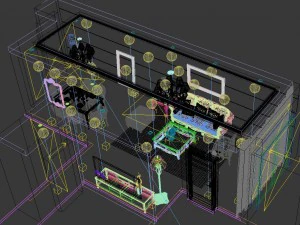 the living room is 1824 3D Model
