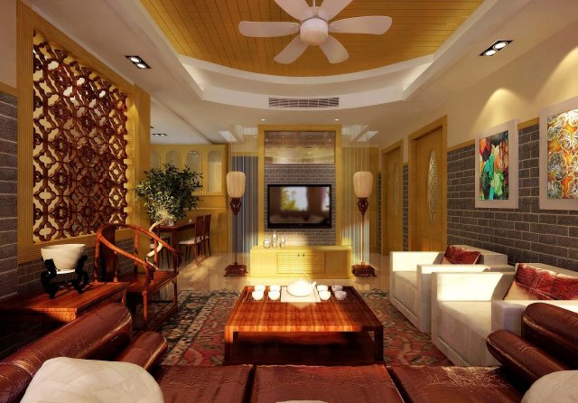 the living room is 1818 3D Модель .c4d .max .obj .3ds .fbx .stl .blend 