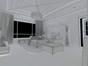 the living room is 1818 3D Модель