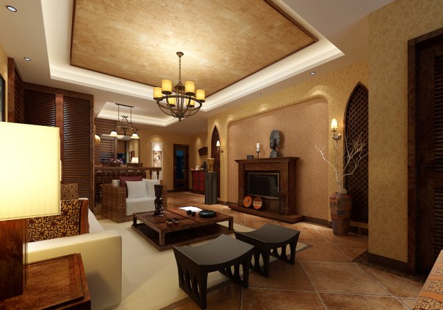fashionable chinese vintage room 1839 Modello 3D .c4d .max .obj .3ds .fbx .stl .blend 