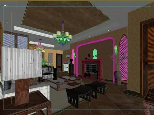 fashionable chinese vintage room 1839 3D Model