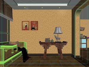 fashionable chinese vintage room 1839 Modello 3D
