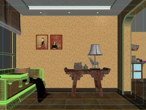 fashionable chinese vintage room 1839 3D Model