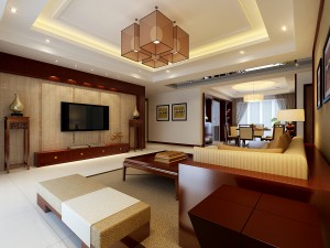 fashionable chinese style and vintage living room meal 1801 3D Модель