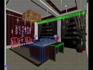 the fashionable chinese vintage dining room is 1802 3D Модель