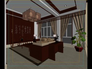 the fashionable chinese vintage dining room is 1802 3D Модель