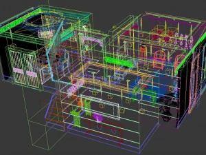 the fashionable chinese vintage dining room is 1802 3D Model