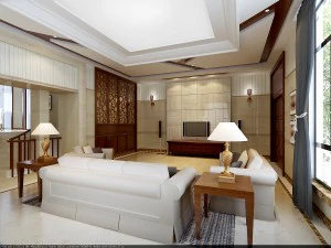 fashionable chinese style and vintage living room restaurant 1803 3D Model