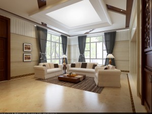 fashionable chinese style and vintage living room restaurant 1803 Modello 3D