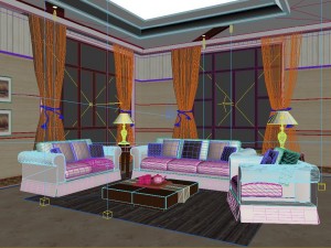 fashionable chinese style and vintage living room restaurant 1803 Modello 3D