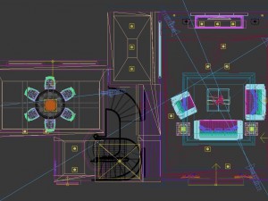 fashionable chinese style and vintage living room restaurant 1803 Modello 3D