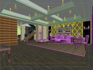 fashionable chinese vintage room restaurant 1804 3D Модель