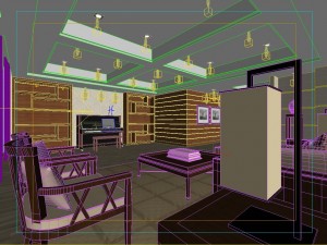 fashionable chinese vintage room restaurant 1804 3D Модель