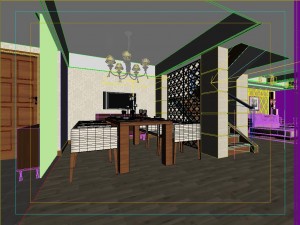 fashionable chinese vintage room restaurant 1804 3D Модель