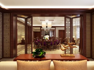fashionable chinese style and vintage living room restaurant 1805 3D Model