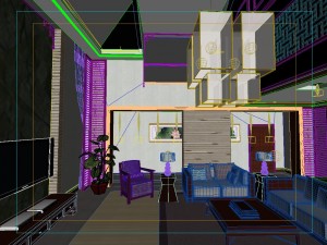 fashionable chinese style and vintage living room restaurant 1805 3D Model