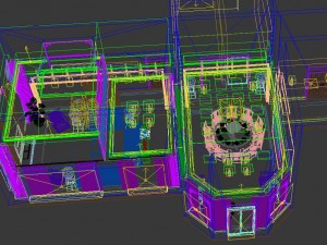 fashionable chinese style and vintage living room restaurant 1805 3D Model