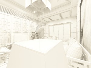 fashionable chinese style reversionary dining room 1808 Model 3D