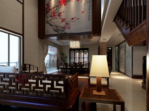 fashionable chinese reversionary dining room 1810 Model 3D