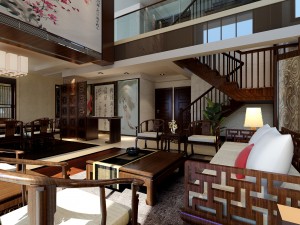 fashionable chinese reversionary dining room 1810 Model 3D