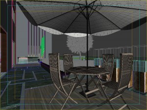 fashionable chinese reversionary dining room 1810 Model 3D