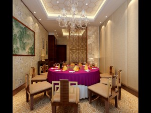 fashionable chinese reversionary dining room 1810 Model 3D