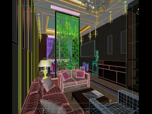 fashionable chinese reversionary dining room 1810 Model 3D