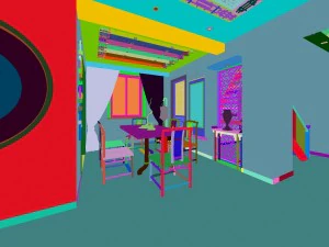 fashionable chinese reversionary dining room 181 3D Model
