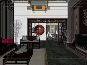 fashionable chinese reversionary dining room 181 3D 模型