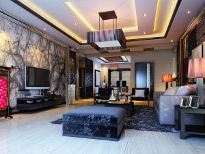 the fashionable chinese vintage dining room of 1812 3D Model