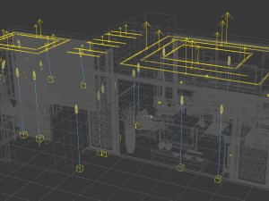 the fashionable chinese vintage dining room of 1812 3D Model