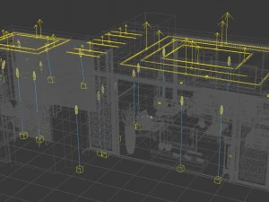 the fashionable chinese vintage dining room of 1812 3D Model