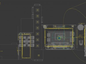 fashionable chinese vintage room restaurant 1813 Model 3D