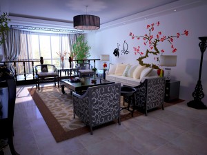 fashionable chinese vintage room restaurant 1814 3D Модель