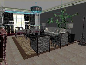 fashionable chinese vintage room restaurant 1814 3D Модель