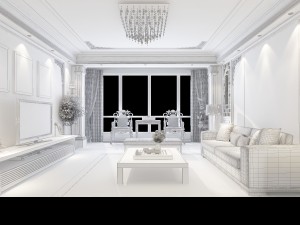 fashionable chinese style and vintage living room restaurant 1815 Modèle 3D