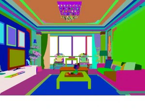 fashionable chinese style and vintage living room restaurant 1815 3D Model