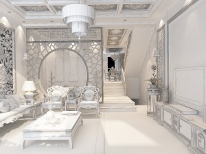 fashionable chinese reversionary dining room 1816 3D Модель