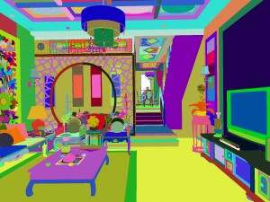 fashionable chinese reversionary dining room 1816 3D Модель