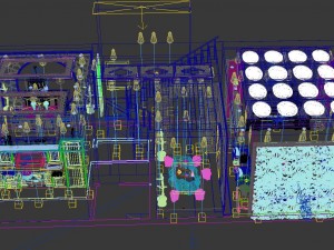 fashionable chinese reversionary dining room 1816 3D Модель