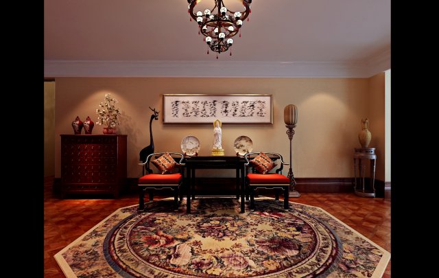 fashionable chinese style and vintage dining room 1817 3D Model .c4d .max .obj .3ds .fbx .stl .blend 