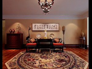 fashionable chinese style and vintage dining room 1817 3D Model