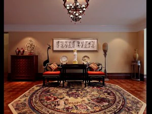 Модная столовая в китайском стиле и винтаж 1817 года. 3D Модель