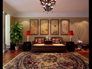 fashionable chinese style and vintage dining room 1817 3D Model