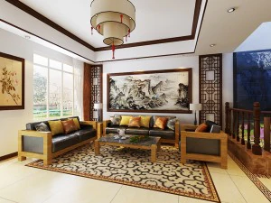 fashionable chinese reversionary dining room restaurant 1819 3D Model