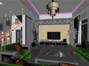 fashionable chinese reversionary dining room restaurant 1819 3D Model