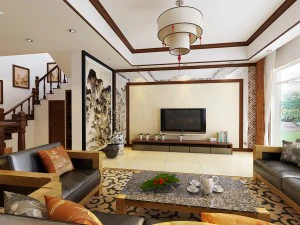 fashionable chinese reversionary dining room restaurant 1819 3D Model