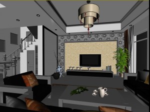 fashionable chinese reversionary dining room restaurant 1819 3Dモデル