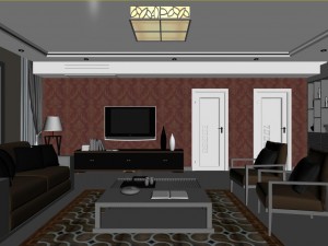 fashionable chinese reversionary dining room restaurant 1819 3Dモデル